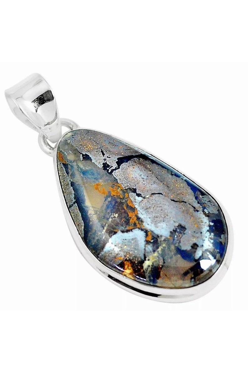 Australian Boulder Opal Pendant 925 Sterling Silver