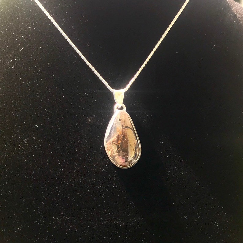 Australian Boulder Opal Pendant 925 Sterling Silver