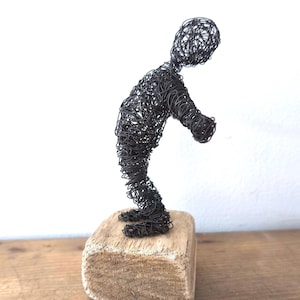 Embracing Life - Wire Sculpture on Driftwood - Handmade Art - Unique