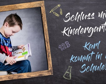 25 Schulanfangskarten, Einladung Schulanfang, Einladungskarten, Einschulung, individuell, Motiv 1