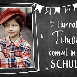 10 Schulanfangskarten, Schulanfangeinladungskarten , Einladungskarten, Einschulung, Einladung individuell, DIN A6, Motiv 6