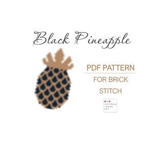 Mini Black Pineapple Bead Pattern – Brick Stitch PDF Pattern