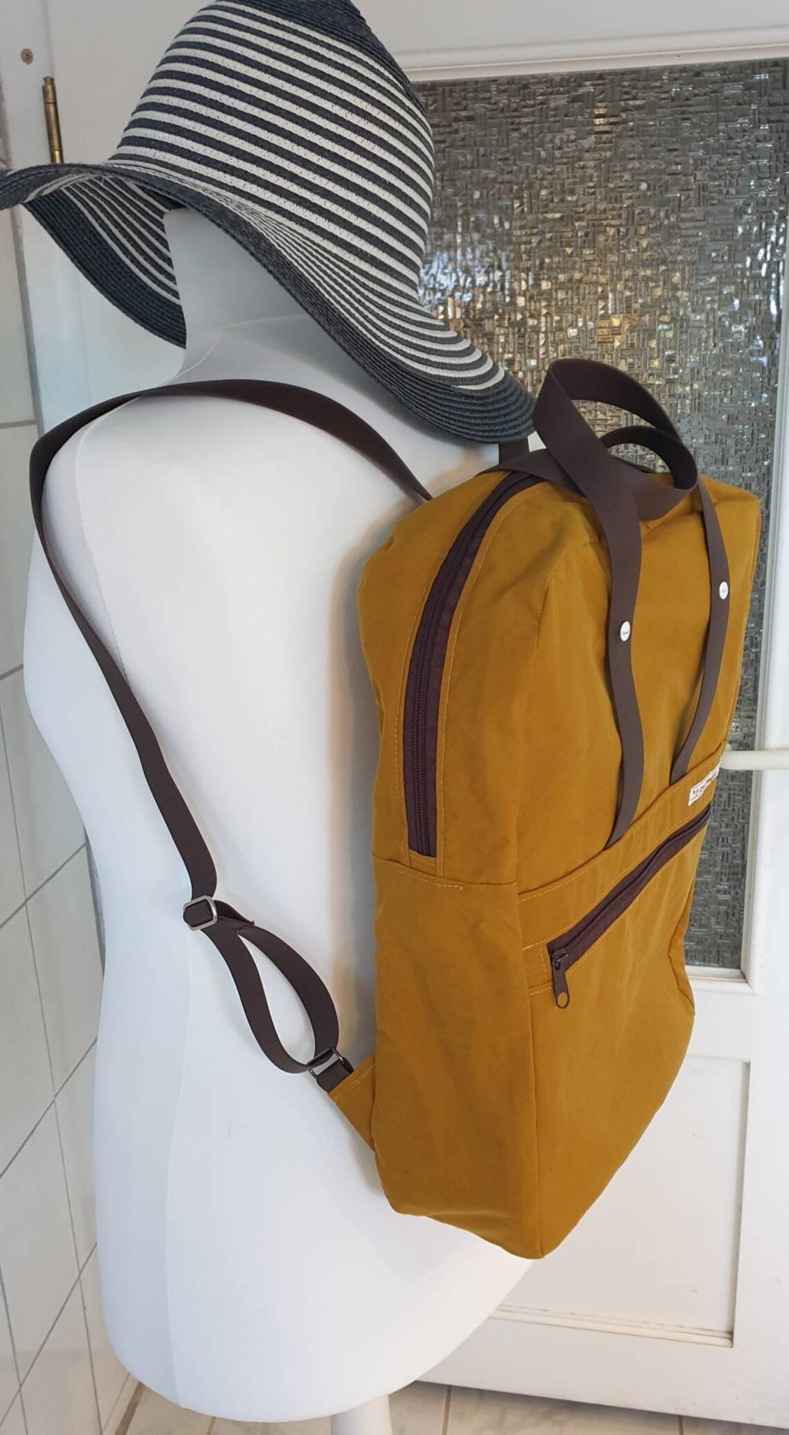 Backpack Oilskin Bag Oilskin Backpack Laptop Backpack Etsy