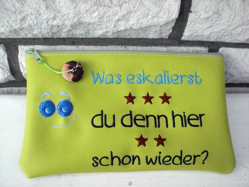 Reißverschluss Tasche Was eskalierst du....Geschenk, Bild 1