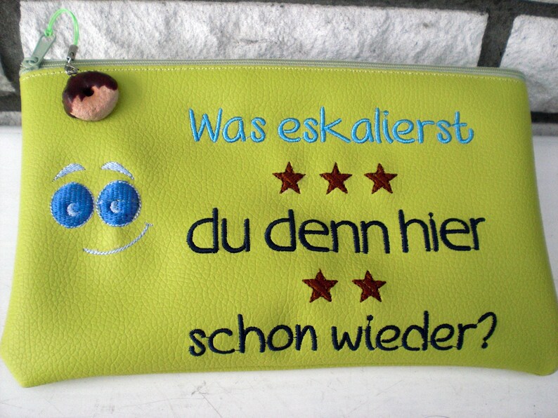 Reißverschluss Tasche Was eskalierst du....Geschenk, Bild 2