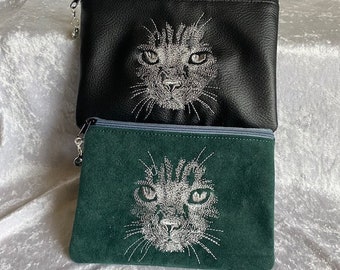 Tasche, Katzenliebe, Katzenkopf, Dokumente- Impfpass, Geschenkidee, Katzenfan, Stubentiger,