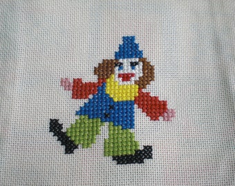 Handgestickter Geschenke-Beutel " Clown "