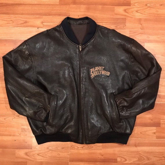 Leather Planet Hollywood New York Er Jacket Reversible