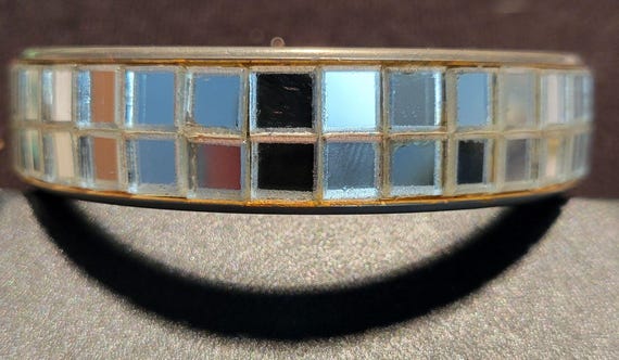 Vintage Mirror Bangle Art Deco Bracelet