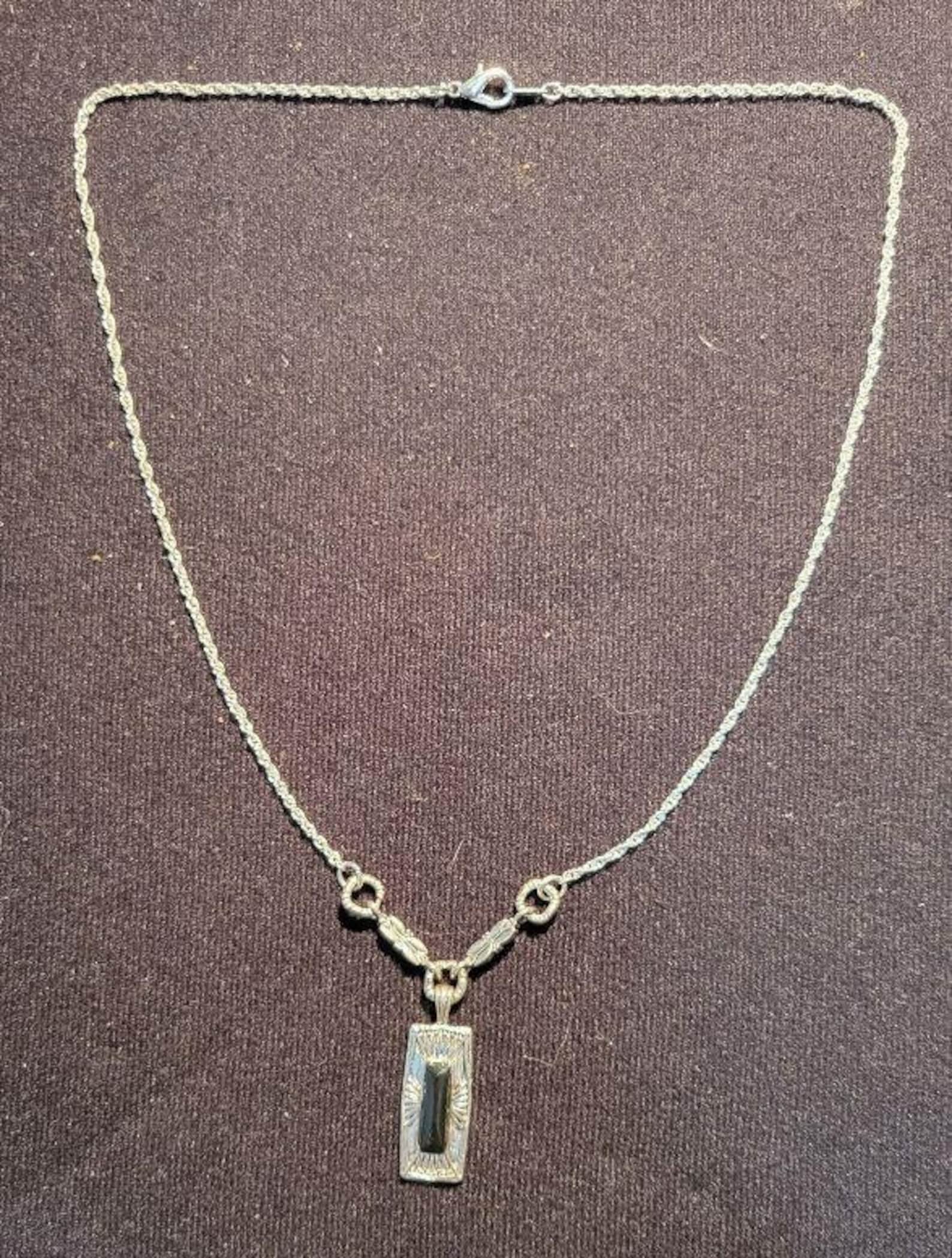 Lancaster Black Silver Necklace