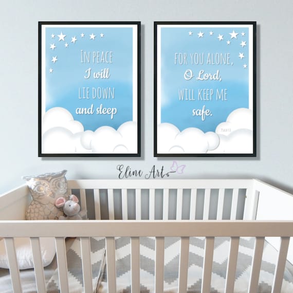 Nursery Art Set Scripture Bible Verse Printable Art Poster | Etsy