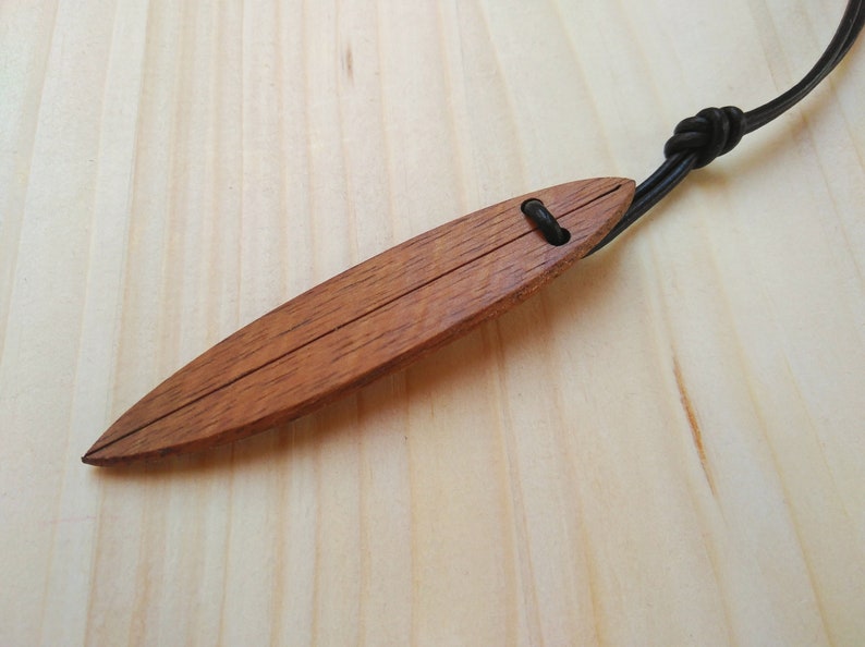 big Surfboard necklace, lovingly handcrafted from wood for mens image 5