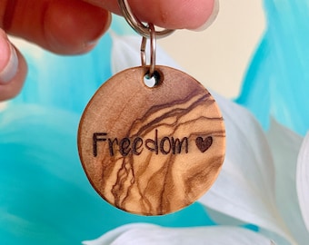 Surfboard keychain, with laser engraving, lovingly handcrafted from wood