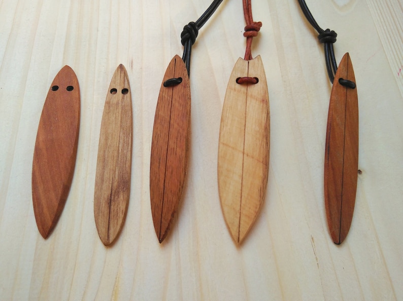 big Surfboard necklace, lovingly handcrafted from wood for mens image 3