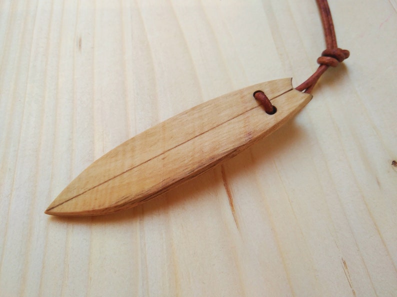 big Surfboard necklace, lovingly handcrafted from wood for mens image 4