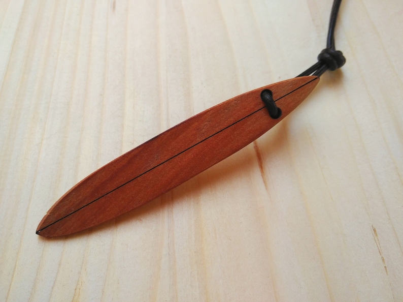 big Surfboard necklace, lovingly handcrafted from wood for mens image 6