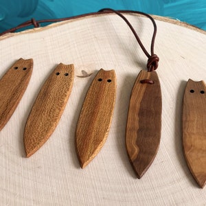 big Surfboard necklace, lovingly handcrafted from wood for mens image 1