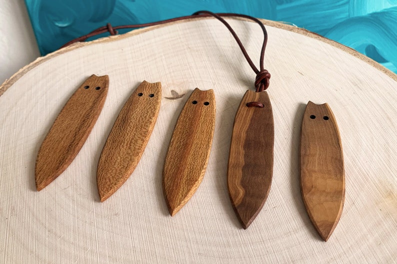 big Surfboard necklace, lovingly handcrafted from wood for mens image 1