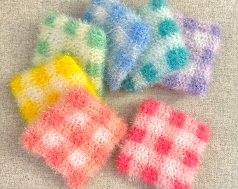 Gingham - Dish Scrubby | Handmade Crocheted Dish Cloth | Re-usable Sponge