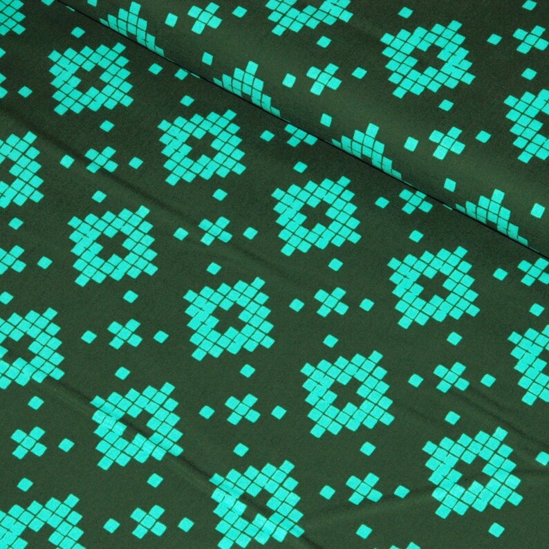 Fabric with green pattern of cotton /& steel cotton cotton fabric