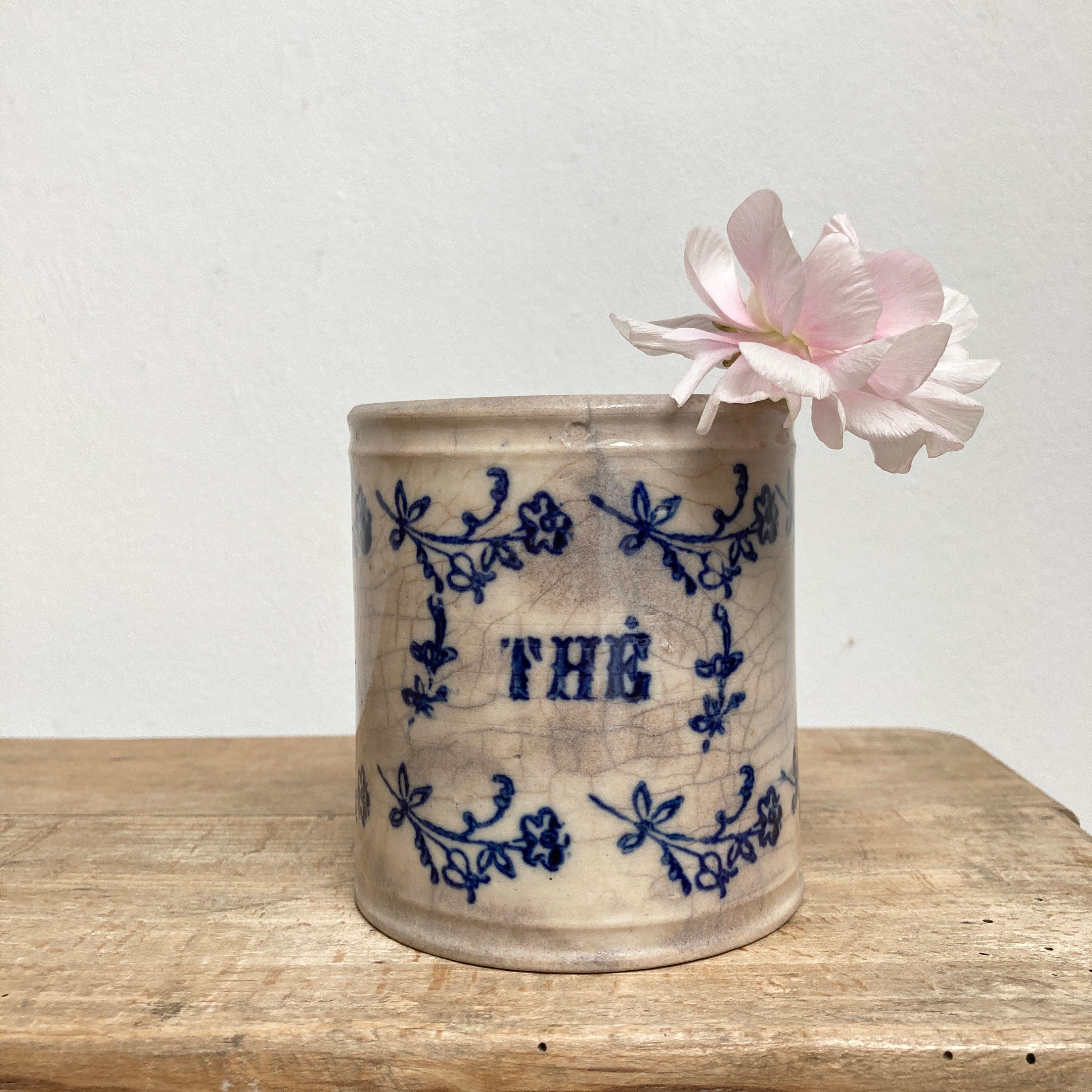 Français Vintage, Bidon en Céramique, Cuisine de Ferme Français, Français Pot Rangement d'herbes, Dé