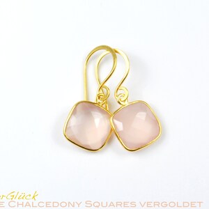 Boucles d'oreilles ROSE CHALZEDON SQUARE créoles plaqué argent 925 vermeil SilberGlück image 4