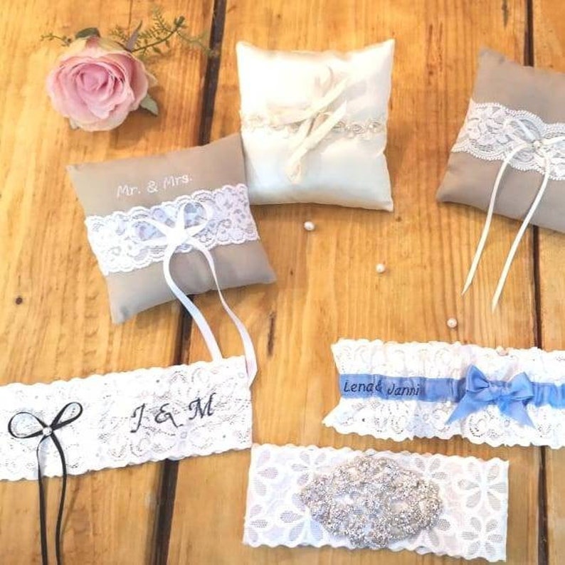 Strumpfband Hochzeit blau Braut Geschenk Strumpfband für die Braut zur Hochzeit Geschenk für das Brautpaar Bild 8