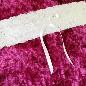 Strumpfband blaue Schleife, Strumpfband Braut ivory Brautgeschenk Trauzeugin, Strumpfband werfen JGA Blau Brautparty Hochzeit image 9