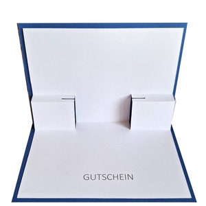 Pop up Karte  - Gutscheinkarte ( für alle handelsüblichen Gutschein- und Aufladekarten )