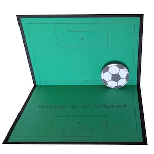 Pop up Karte - Gutschein für ein Fußballspiel