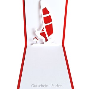 Pop up Karte Gutschein Surfen Bild 3