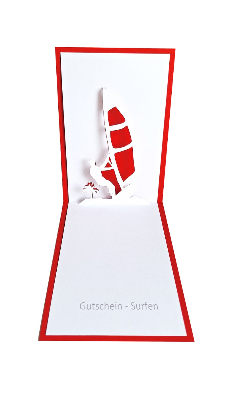 Pop up Karte Gutschein Surfen Bild 3