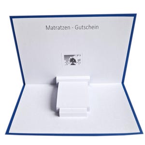 Pop up Karte - Matratzengutschein