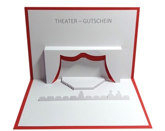 Pop up Karte  - Theater - Gutschein