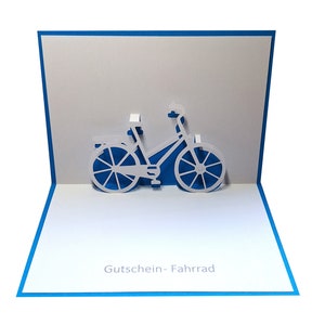 Pop up Karte - Gutschein - Fahrrad