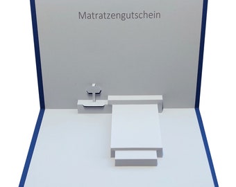 Pop up card - mattress voucher