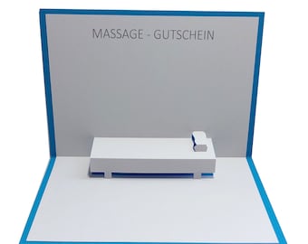 Pop up card - massage - voucher