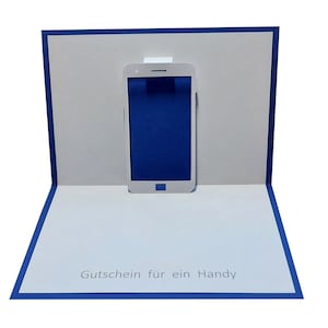 Pop up Karte - Gutschein für ein Handy