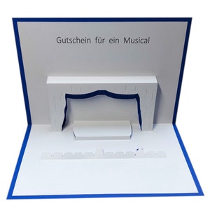 Pop up Karte  - Musical - Gutschein