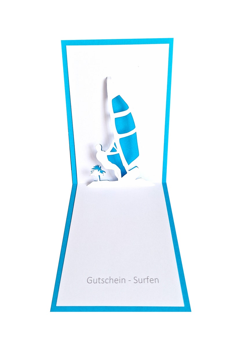Pop up Karte Gutschein Surfen Bild 1