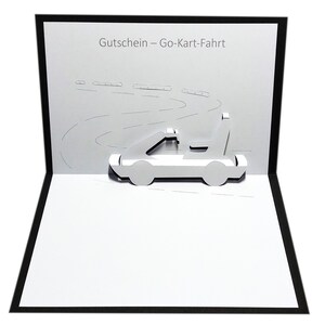 Pop up Karte -  Gutschein - Go-Kart-Fahrt