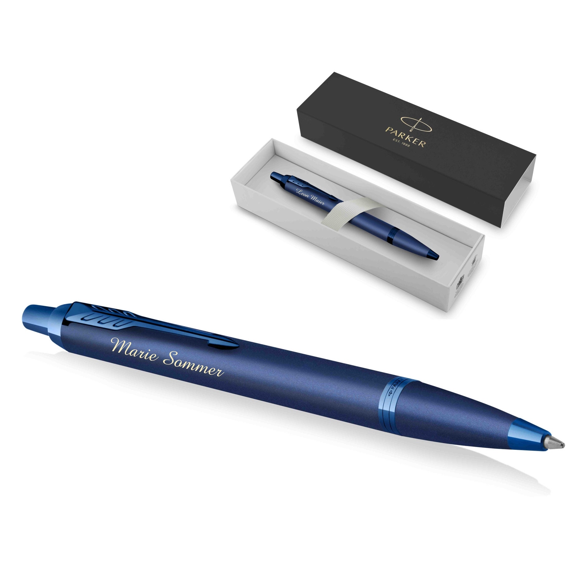 Buy PARKER IM Professionals Monochrome Blue Ballpoint Pen With Engraving in  Matching Birthday Gift Case Online in India - Etsy