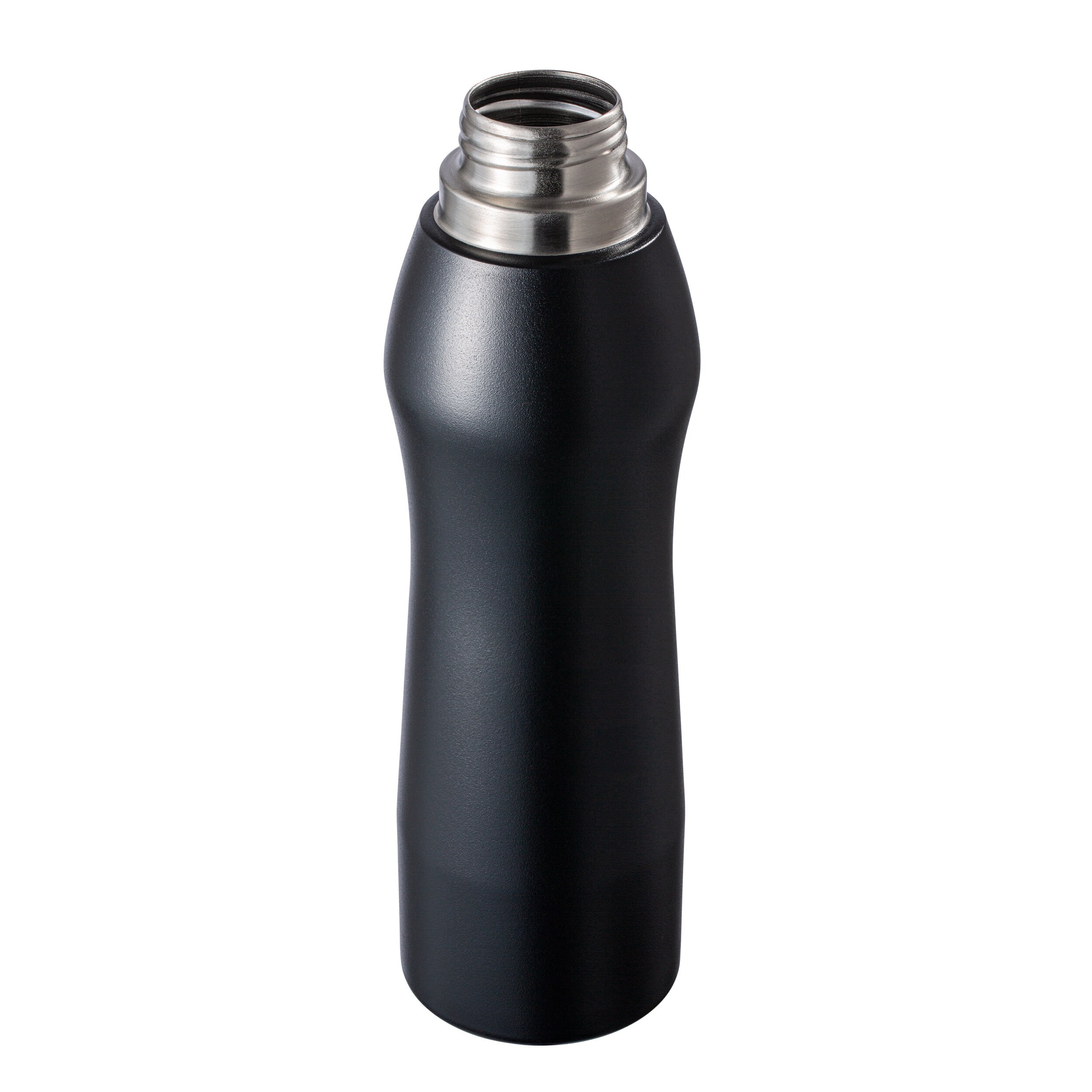 Schmalz® Gibraltar 52456 Botella de acero inoxidable con grabado, apta para lavavajillas, a prueba de fugas, 860 ml, para deporte, ocio, senderismo, escuela, camping (negro, con grabado