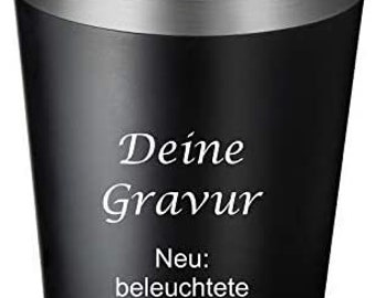 Schmalz® vacuümcup Folkstone met licht verlichte gravure isolerende beker dubbelwandig roestvrijstalen gepersonaliseerde geschenkdoos 280 ml