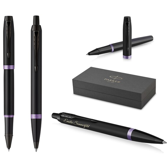 Parker IM Vibrant Rings Penna Stilografica Con Incisione Personalizzata – Blu, Regalo Di Lusso - 5