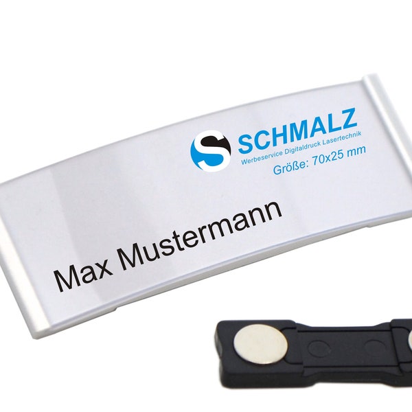 Namensschilder RELAX aus Metall Magnet-Namensschilder im Set zum sofortigen Einsatz für die Kleidung