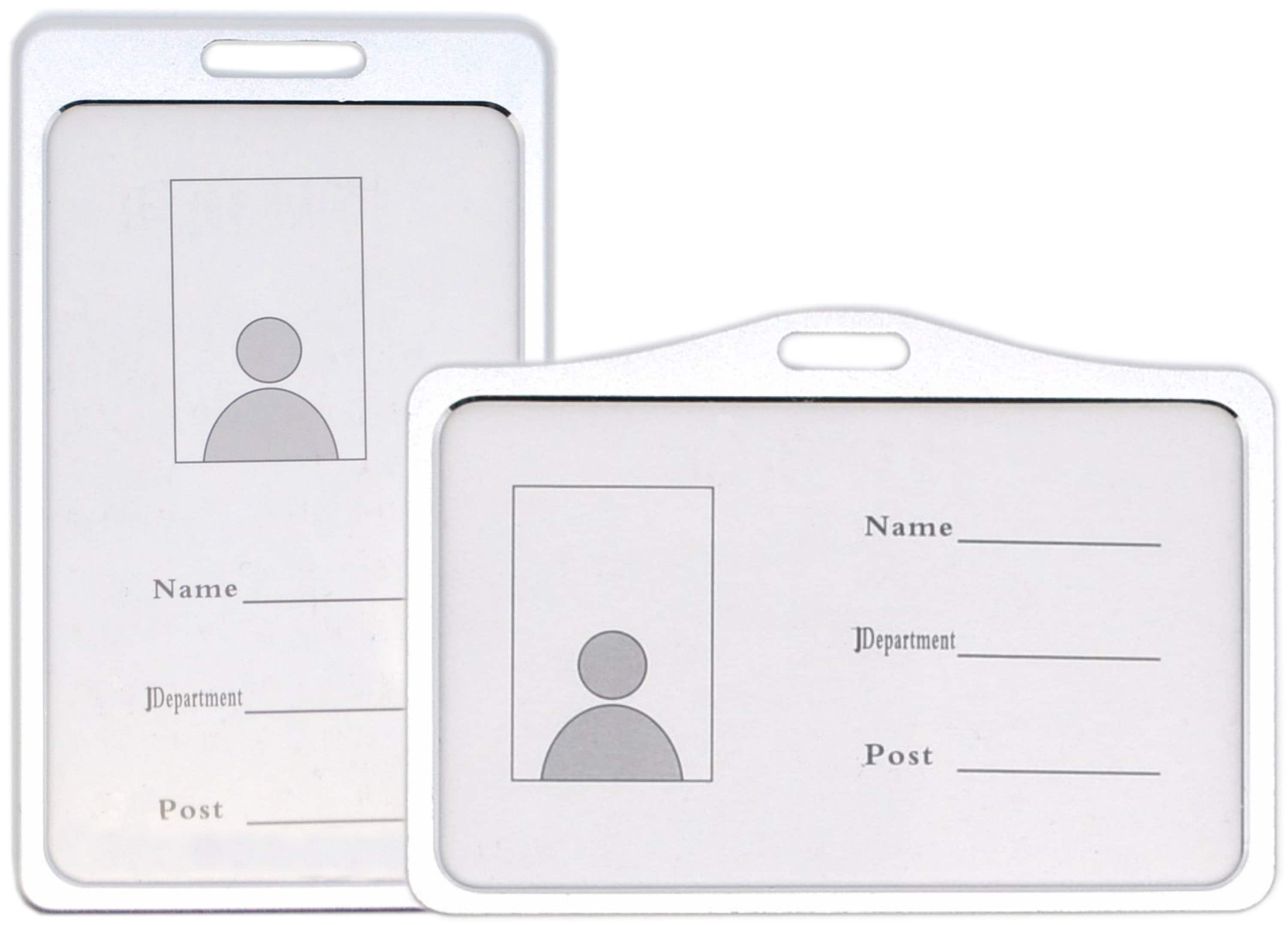 ID Card Holder Made of Metal With Thumb Extension, Card Holder,  Transparent, Horizontal ID Card Holder, Protective Cover for ID Cards,  Company ID Cards -  Finland