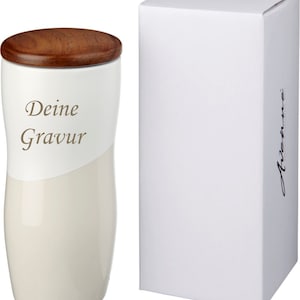 Taza de cerámica noble Schmalz® RENO con grabado Taza para beber de 370 ml grabada incl. grabado láser grabado grabado
