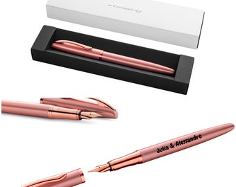 Pluma estilográfica Pelikan Jazz® Noble Elegance P36 Oro rosa regalo plumas únicas con nombre regalos personalizados