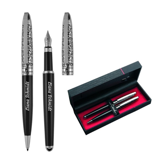 Parure 3 Stylos Plume, Bille Et Mine - Très Jolie - Idée Cadeau écriture